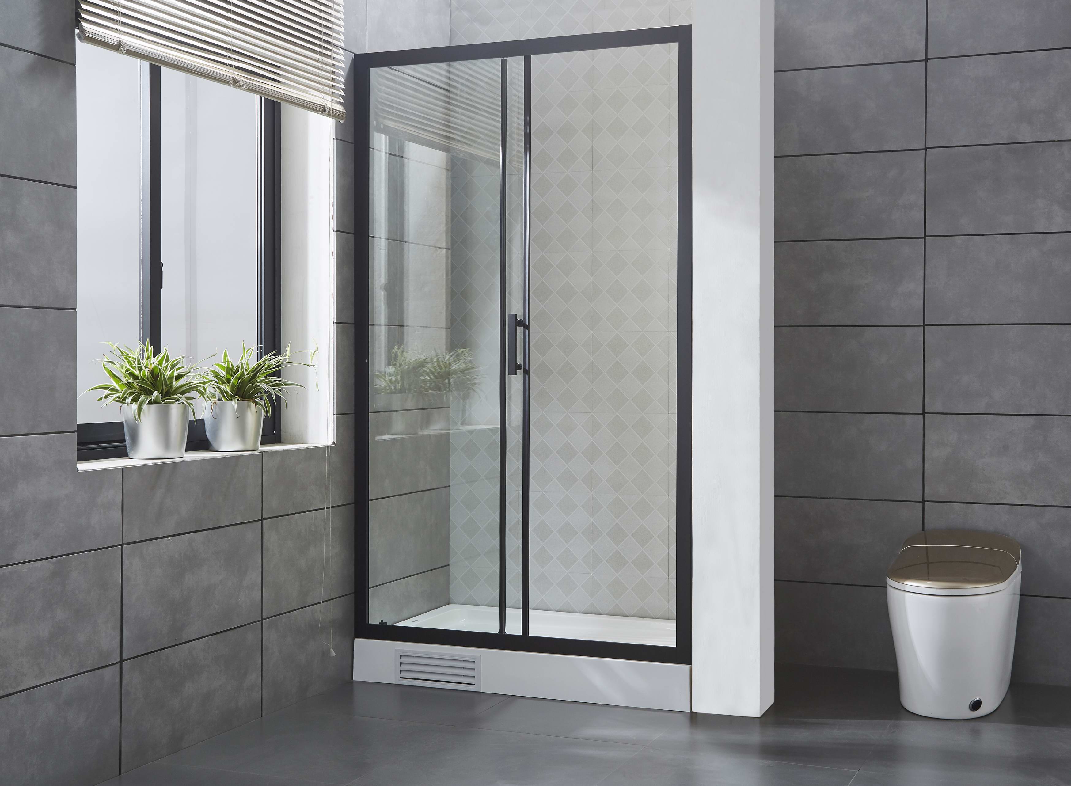 Mattschwarz 6MM ausgeglichene Glas-Duschtür Dusche mit Nano Glas und