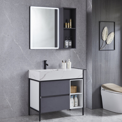 White Luxury Modern Badezimmer Lagerung Vanity Set - Badezimmer